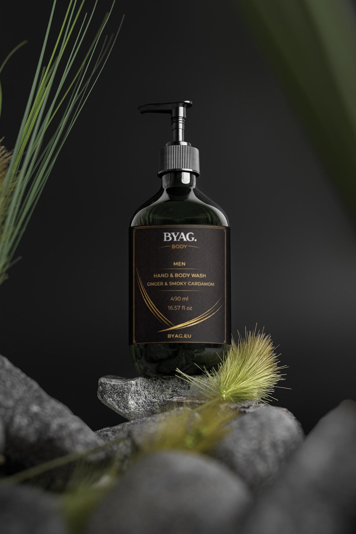 BYAG. Herren Hand- und Körperreinigung - Ginger & Smoky Cardamom – Produktbild 4